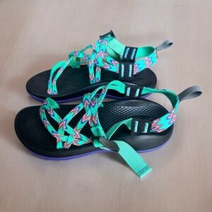 Chaco Kids Sz 5 ZX1 Mint Leaf EcoThread Strappy Sandals